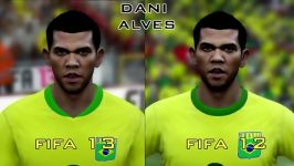 مقایسه گرافیکی چهره بازیکنان در FIFA 12 FIFA 13