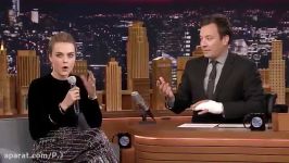 Cara delevingne beatboxing in Jimmy show