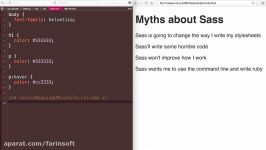 دانلود آموزش بهبود روند CSS نویسی بوسیله SASS...