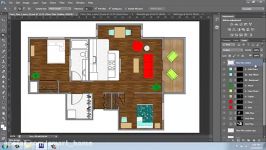 Adobe Photoshop CS6  Rendering a Floor Plan  Part 4