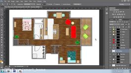 Adobe Photoshop CS6  Rendering a Floor Plan  Part 5