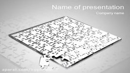 دانلود رایگان تم قالب پاورپوینت Grey Puzzle