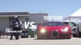 نبرد بوگاتی ویرون کاوازاکی اچ2آر Kawasaki vs Bugatti