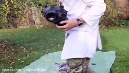 صحنه آهسته ضربه چکش به لامپ تلویزیون the slow mo guys