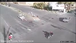 تصادف موتور سیکلت کشته شدن راننده آن