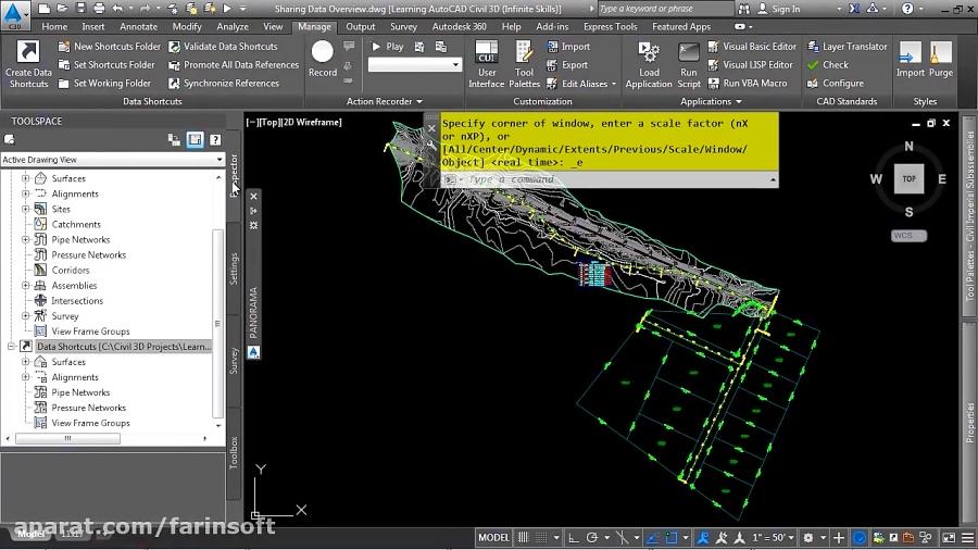 دانلود آموزش جامع کاربردی AutoCAD Civil 3D 2016...