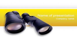 دانلود رایگان تم قالب پاورپوینت Binoculars