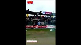 صحنه های دیدنی تشویق هواداران نساجی در دربی مازندران