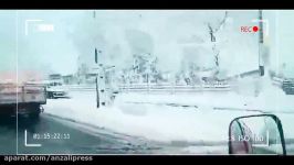 گزارش ویدئویی انزلی پرس بارش برف زمستانی در انزلی