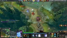 Dendi playing puck with 4 Divine Rapier 