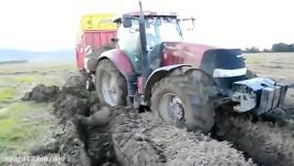 CASE IH PUMA stuck in mud