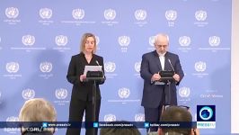 بیانیه مشترک ظریف موگرینی تحریم ها علیه ایران لغو شد