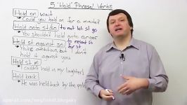 Phrasal Verbs with HOLD – hold on hold against hold