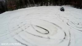 Subaru + Drone Snow Drifting