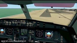 فرود ایرباس A340 600 در دوحه قطر شبیه ساز پرواز