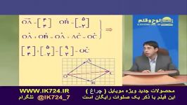 ریاضی جمع بردار ها روش متوازی الاضلاع 