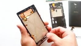 Xperia SP glass repair frame replace Disassembly