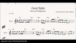 Gole Yakh Kourosh Yaghmaei Midi Instrumental Sheet Mu