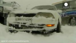 بارش اولین برف زمستانی در روسیه