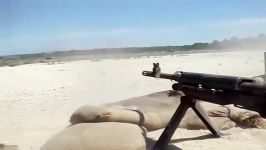 شلیک تیربار نیمه سنگین M240