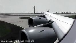 فرود ایرباس A340 در شبیه ساز 999 مشابه واقعیت