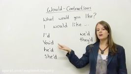 Speak English Naturally with WOULD contractions