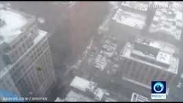 سقوط جرثقیل در منهتنِ نیویورک