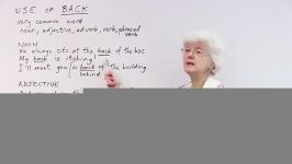 English Vocabulary Many ways to use the word BACK