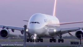 ایرباس A380 ایرفرانس در تاکسی برخاست نزدیک