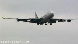 Boeing 747 windy landing