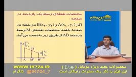 ریاضی مختصات وسط یك پاره خط 