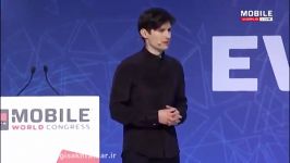 Pavel Durov بنیان گذار تلگرام در نمایشگاه MWC 2016