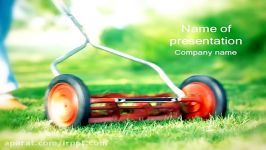 دانلود رایگان تم قالب پاورپوینت Lawn Mower