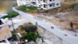 لحظه اصابت موشک به مقر داعش