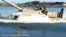 تانک ابرامز مجهز به تجهیزات عبور آب