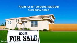 دانلود رایگان تم قالب پاورپوینت House for Sale