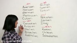 Pronouncing Nationalities in English