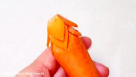 تزیین هویج به شکل خوشه گندم