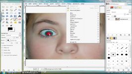 آموزش گیمپ ۷۸  فیلتر قرمزی چشم Red eye filter ‬‎