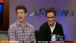 KTLA interviews Grant Gustin and Tom Cavanagh