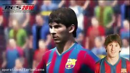 مقایسه چهره لیونل مسی PES 4 تا PES 2016