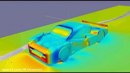 Car body design CFD visualization