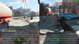 مقایسه فریم ریت بازی Fallout 4  750Ti vs 360