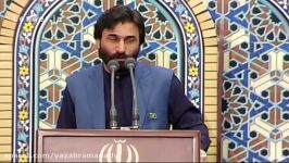 کولاک مداح صابرخراسانی در حضور رهبری تولد حضرت زهرا س