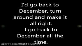 Back to December Taylor Swift lyrics