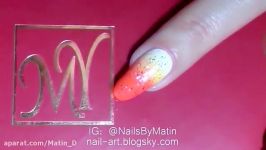 طراحی ناخن گردینت اسفنج Gradient nail art