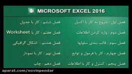 آموزش جامع Microsoft Excel 2016 آشنایی محیط اكسل