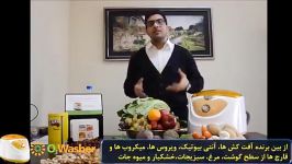 شستشو ضدعفونی بطور ارگانیکی مواد غذایی اکسیژن فعال