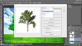 اموزش فتوشاپ اختصاصی انجمن سافتگذر اضافه کردن درخت