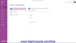 OneNote 2013 Tutorial Creating a Shared Notebook